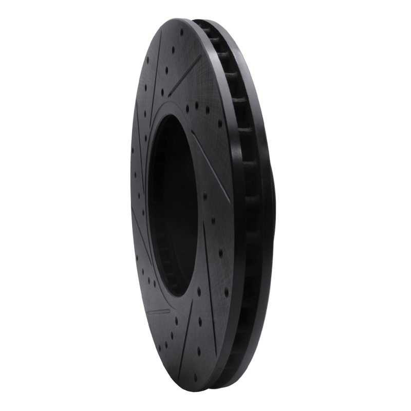 BMW 440i Gran Coupe Brake Rotor (1) - Front Right - R1 Concepts - Drilled & Slotted - Black - `12-`21